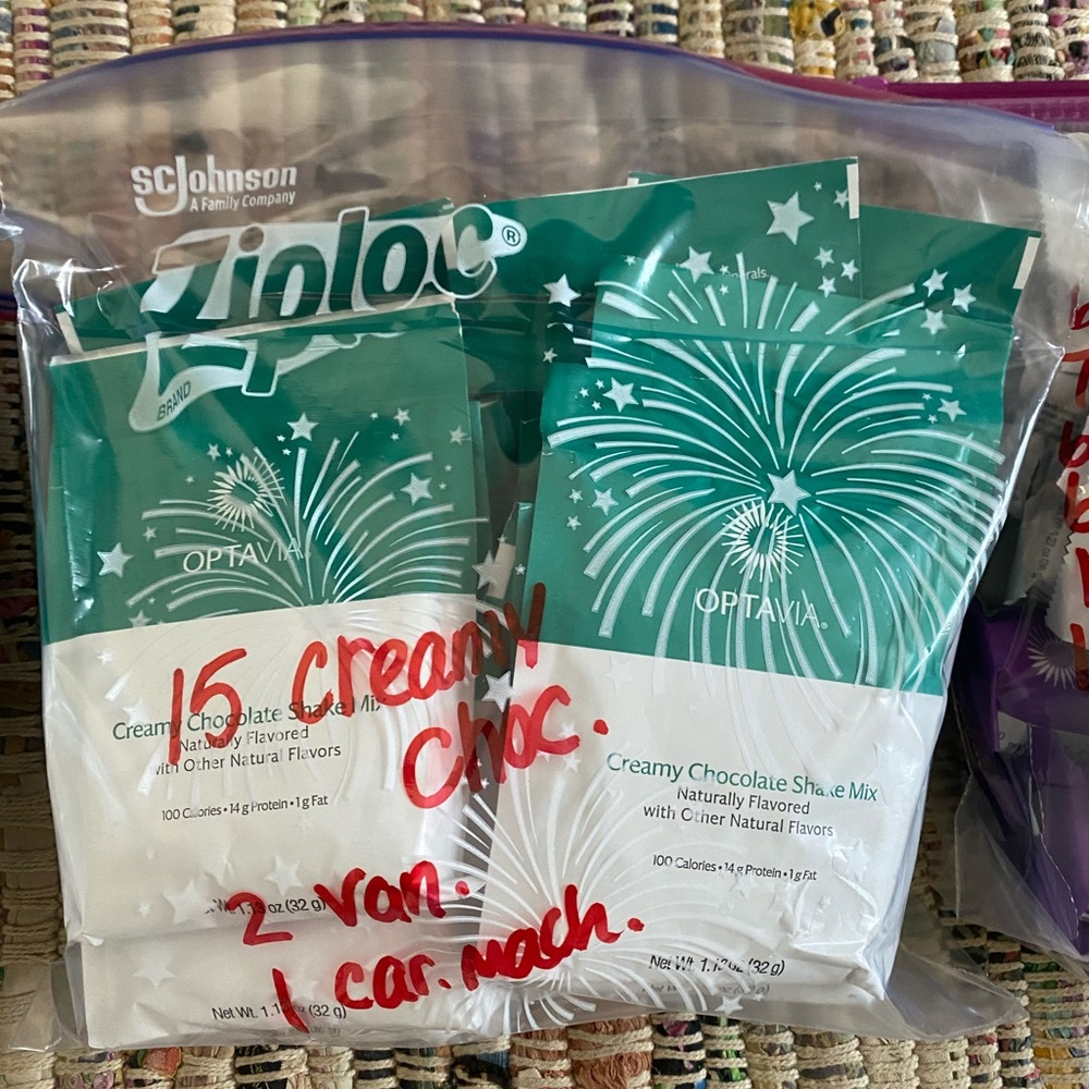 18 Optavia milk shake mixes